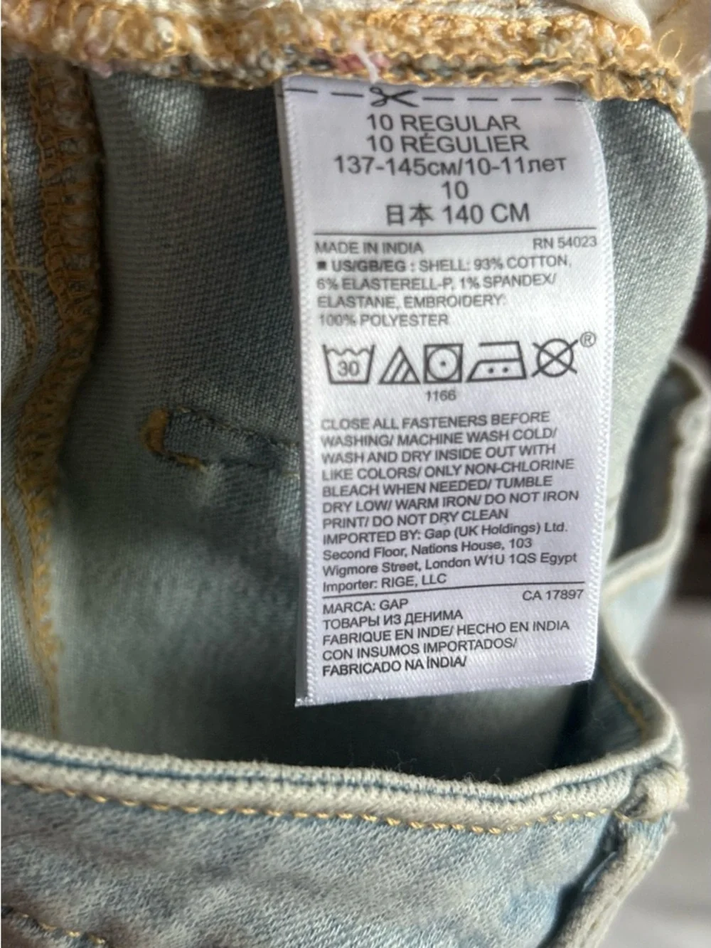 NWT GapKids Girls Super Skinny Jeans -Size 10- Light was